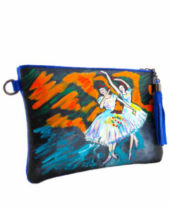 Borsa pochette dipinta a mano – Le ballerine di Degas