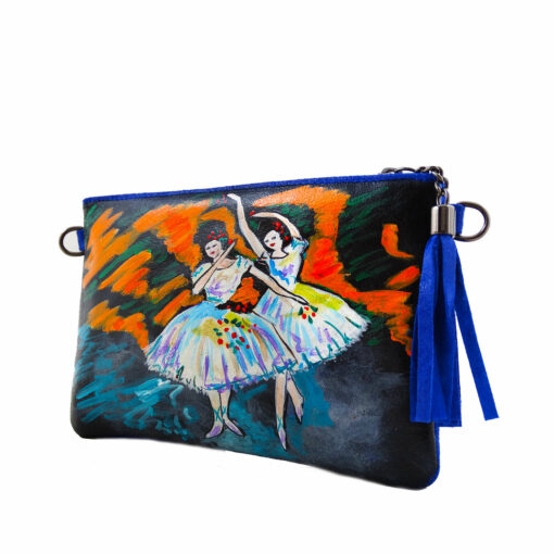 Borsa pochette dipinta a mano – Le ballerine di Degas