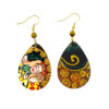 Orecchini dipinti a mano – Il bacio di Klimt