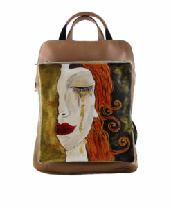 Borsa zaino dipinta a mano – Freyja di Anne Marie Zilberman