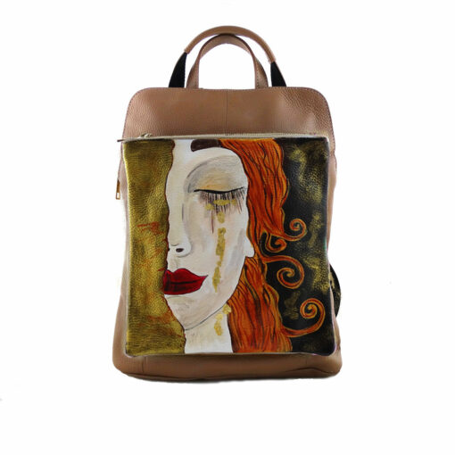 Borsa zaino dipinta a mano – Freyja di Anne Marie Zilberman