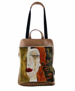 Borsa zaino dipinta a mano – Freyja di Anne Marie Zilberman