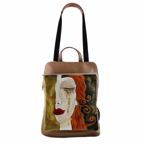 Borsa zaino dipinta a mano – Freyja di Anne Marie Zilberman