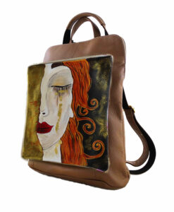 Borsa zaino dipinta a mano – Freyja di Anne Marie Zilberman