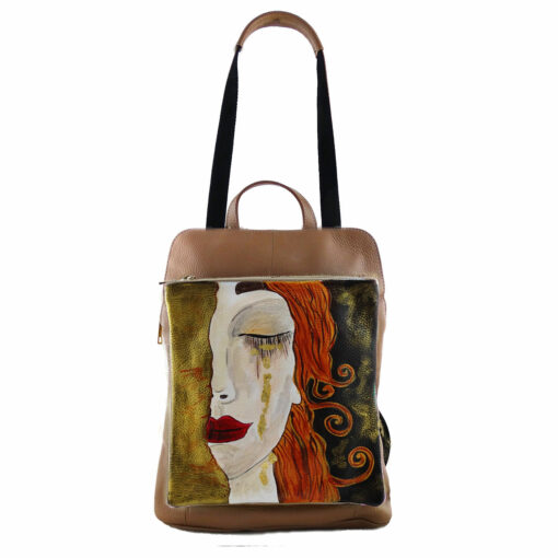 Borsa zaino dipinta a mano – Freyja di Anne Marie Zilberman