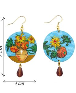 Orecchini dipinti a mano – I girasoli di Van Gogh