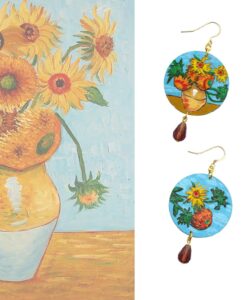 Orecchini dipinti a mano – I girasoli di Van Gogh