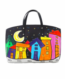 Borsa dipinta a mano – Cartoon City Night