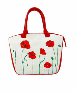 Borsa dipinta a mano - Papaveri