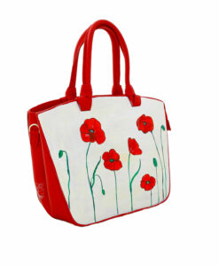 Borsa dipinta a mano - Papaveri
