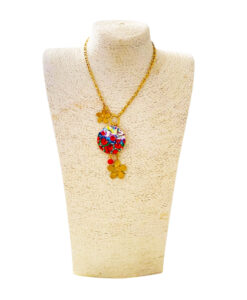 Collana dipinta a mano - Tulipani rossi