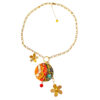 Collana dipinta a mano – Bisce d’ acqua di Klimt