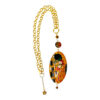Collana dipinta a mano – Il bacio di Gustav Klimt
