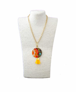 Collana dipinta a mano - Bisce d’ acqua di Klimt