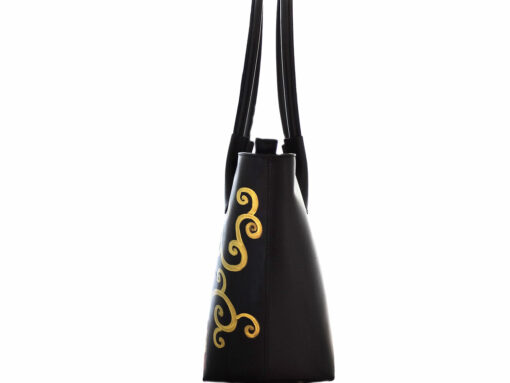 Borsa in pelle dipinta a mano - L'albero della vita di Klimt