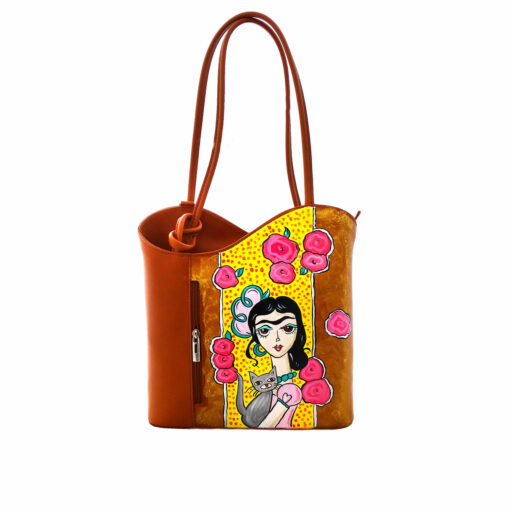 Borsa in pelle dipinta a mano – Adorabile Frida Kahlo