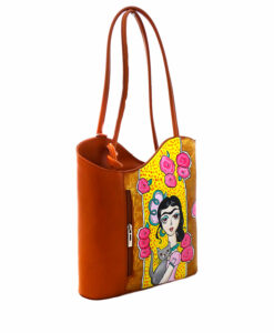 Borsa in pelle dipinta a mano – Adorabile Frida Kahlo