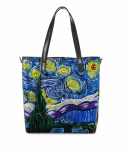 Borsa dipinta a mano – La Notte stellata di Van Gogh