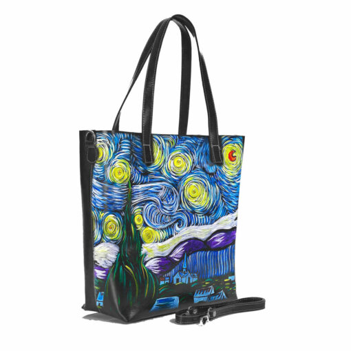 Borsa dipinta a mano – La Notte stellata di Van Gogh