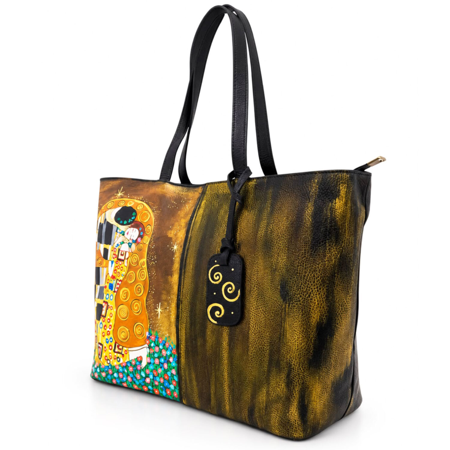 Borsa dipinta a mano – Il bacio di Gustav Klimt Borsa dipinta a mano – Il bacio di Gustav Klimt