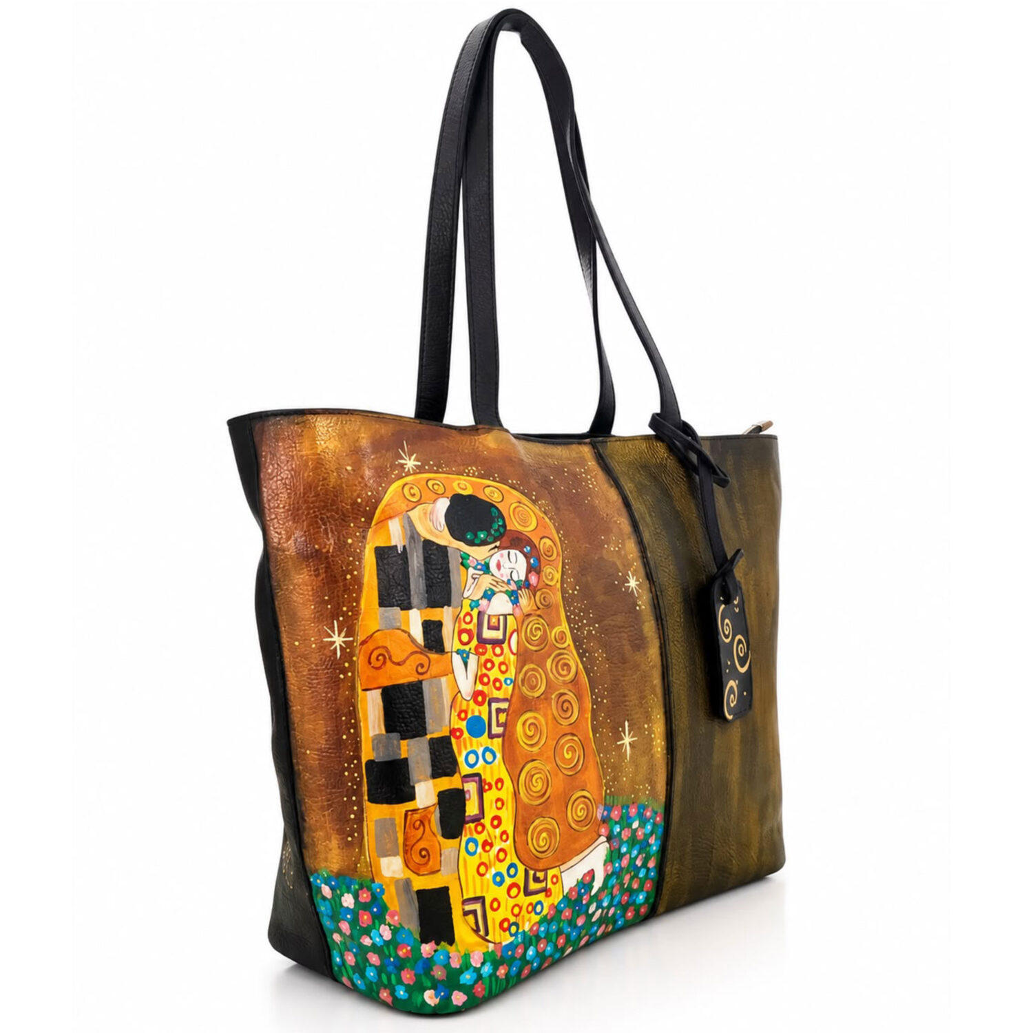 Borsa dipinta a mano – Il bacio di Gustav Klimt Borsa dipinta a mano – Il bacio di Gustav Klimt