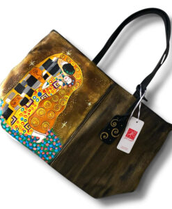 Borsa dipinta a mano – Il bacio di Gustav Klimt