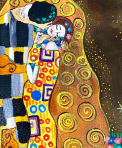 Borsa dipinta a mano – Il bacio di Gustav Klimt