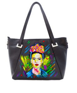 Borsa dipinta a mano – Omaggio a Frida Kahlo