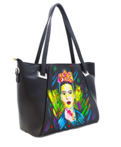 Borsa dipinta a mano – Omaggio a Frida Kahlo