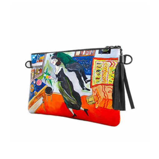 Borsa in pelle dipinta a mano - Il compleanno di Marc Chagall
