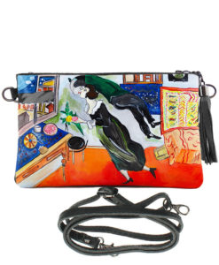 Borsa in pelle dipinta a mano - Il compleanno di Marc Chagall