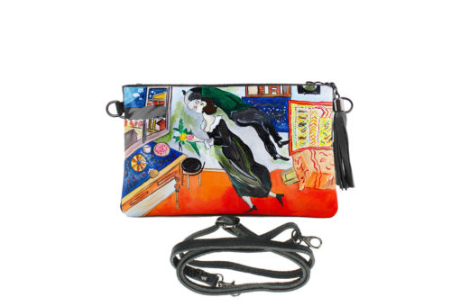 Borsa in pelle dipinta a mano - Il compleanno di Marc Chagall