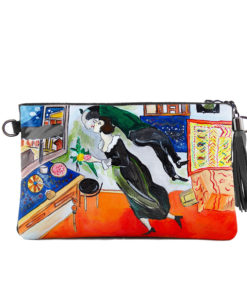 Borsa in pelle dipinta a mano - Il compleanno di Marc Chagall