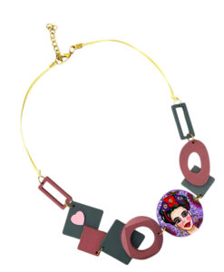 Collana dipinta a mano – Mi Amor! Frida Kahlo