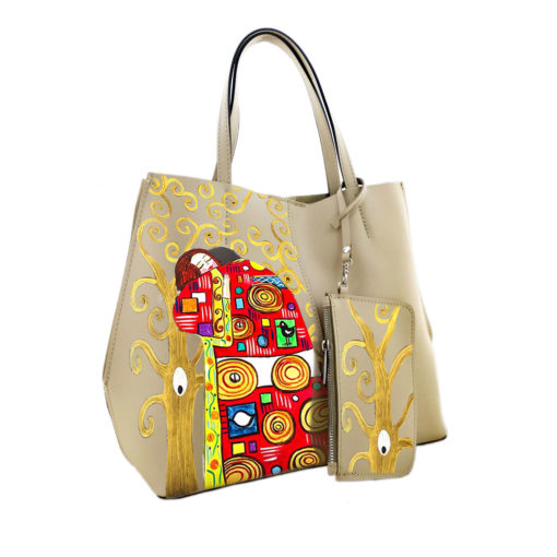 Borsa dipinta a mano – L’ abbraccio di Klimt