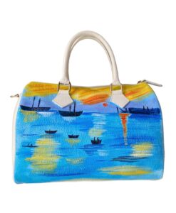 Borsa dipinta a mano – Levar del sole di Monet