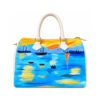 Borsa dipinta a mano – Levar del sole di Claude Monet