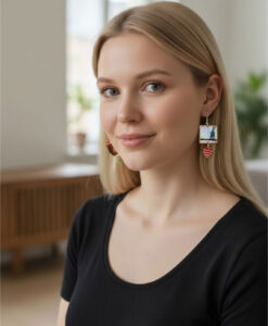 Orecchini dipinti a mano – Pinocchio omaggio a Collodi