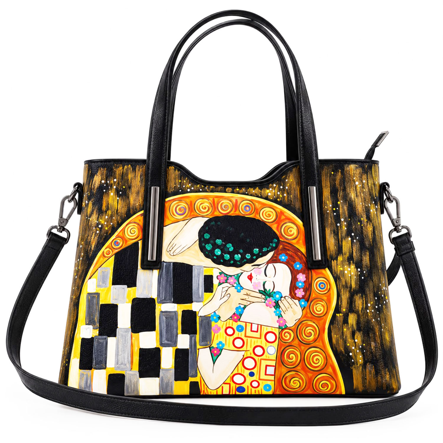 Borsa dipinta a mano – Il bacio di Klimt