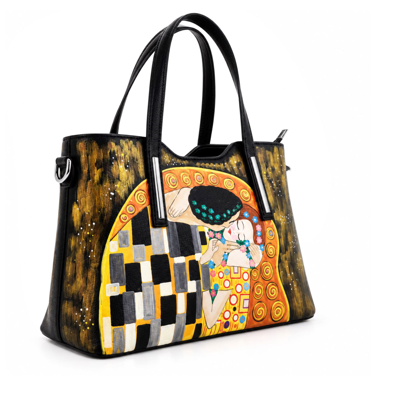 Borsa dipinta a mano – Il bacio di Klimt