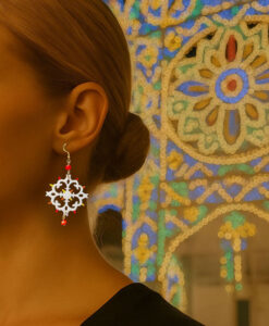 Orecchini dipinti a mano – Luminarie Salentine Rosso
