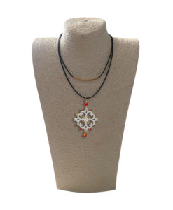 Collana dipinta a mano – Luminarie Salentine Rosso