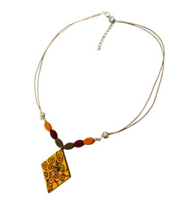 Collana dipinta a mano – L’ albero della vita di Klimt