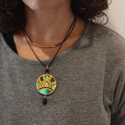 Collana dipinta a mano – Decorazione ceramica di Vietri