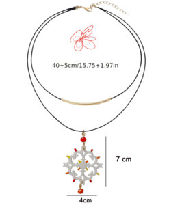 Collana dipinta a mano – Luminarie Salentine Rosso