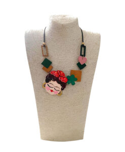 Collana dipinta a mano – Ispirato a Frida Kahlo
