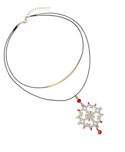 Collana dipinta a mano – Luminarie Salentine Rosso
