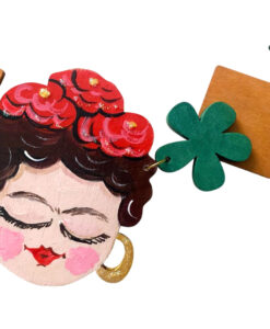 Collana dipinta a mano – Ispirato a Frida Kahlo