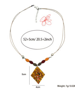 Collana dipinta a mano – L’ albero della vita di Klimt