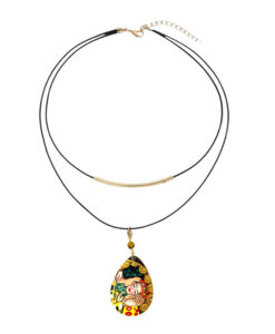 Collana dipinta a mano – Il Bacio di Klimt